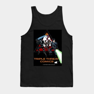 Triple Threat Comics Logo with Codename: Hunter Tank Top